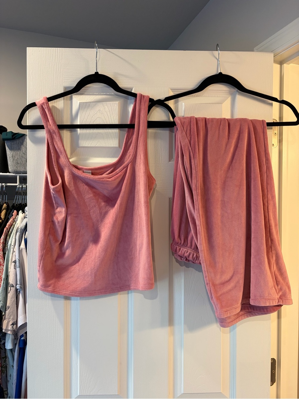 Velvet Pink Plush Women’s 3-Piece Lounge Pajama Set - Picture 3 of 5